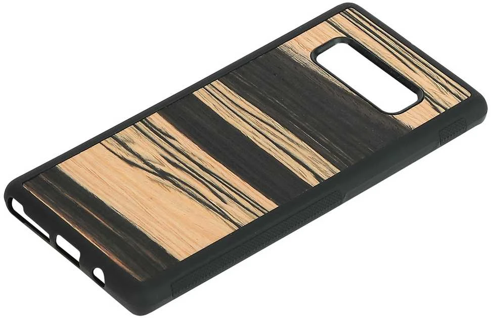 MAN&WOOD išmaniojo telefono dėklas „Galaxy Note 8“ baltas, juodmedis