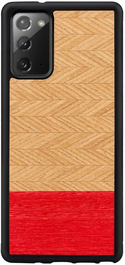 MAN & WOOD MAN&WOOD dėklas Galaxy Note 20 silkės kaulo rašto azalijos juodas