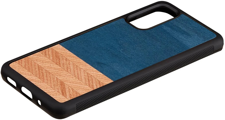 MAN&WOOD dėklas skirtas Galaxy S20 denim juodos spalvos
