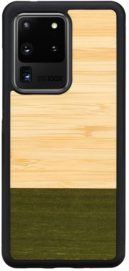 MAN&WOOD dėklas skirtas Galaxy S20 Ultra bamboo skirtasest juodos spalvos