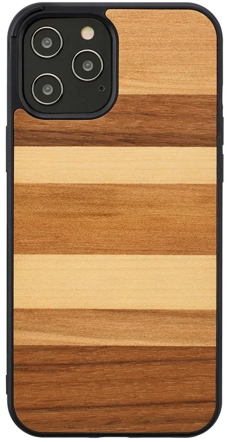 MAN & WOOD MAN&WOOD dėklas iPhone 12 Pro Max smėlio spalvos juodas