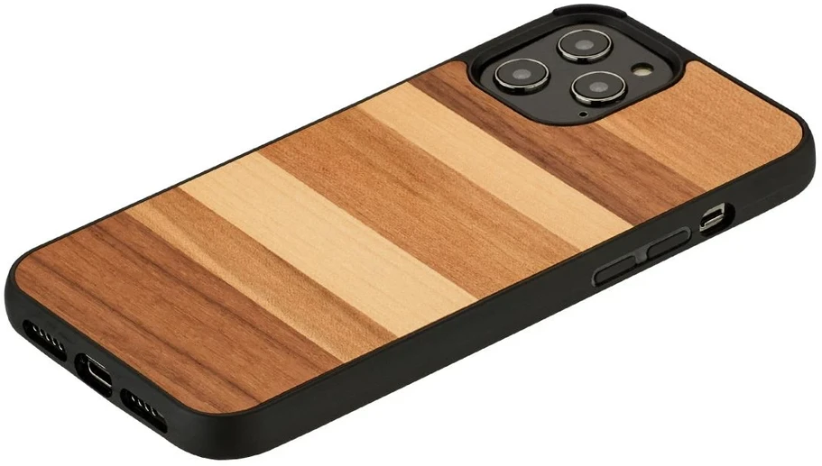 MAN & WOOD MAN&WOOD dėklas iPhone 12 Pro Max smėlio spalvos juodas