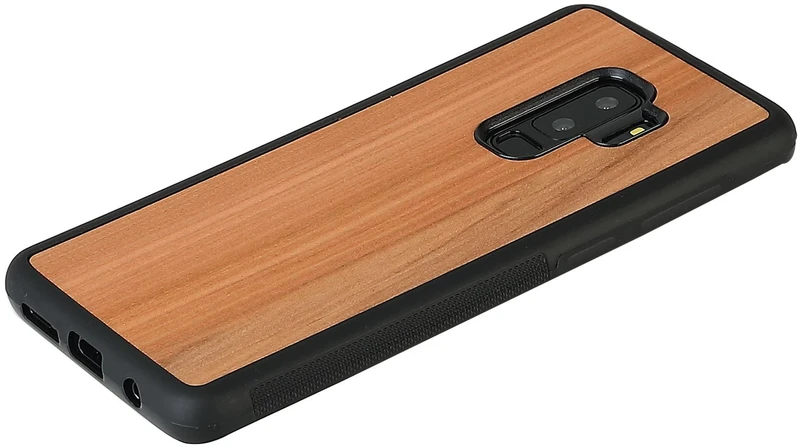 MAN & WOOD MAN&WOOD išmaniojo telefono dėklas Galaxy S9 Plus kapučino juodas