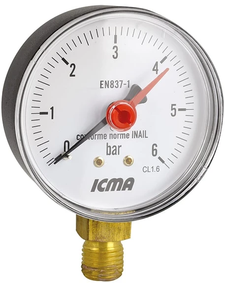 Manometras ICMA 1/4″, 63 mm, 6 BAR