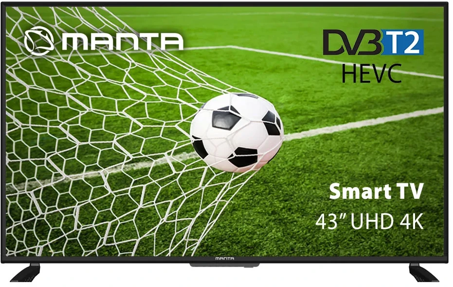Televizorius Manta 43LUA120D 43 colių LED 4K UHD DVB-T2 išmanusis televizorius