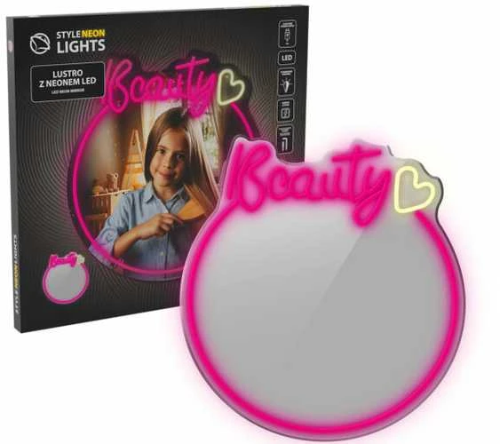 Manta MASNL130PK stiliaus neoninės šviesos BEAUTY LED neoninis veidrodis