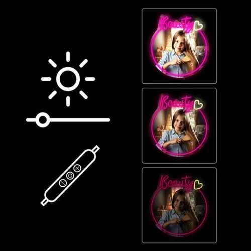 Manta MASNL130PK stiliaus neoninės šviesos BEAUTY LED neoninis veidrodis