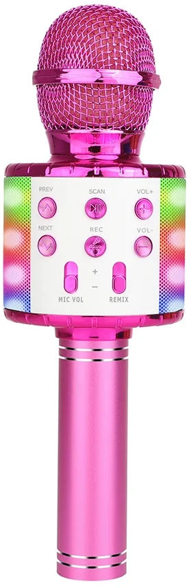 Karaoke mikrofonas su garsiakalbiu Manta MIC21-PKL, rožinis