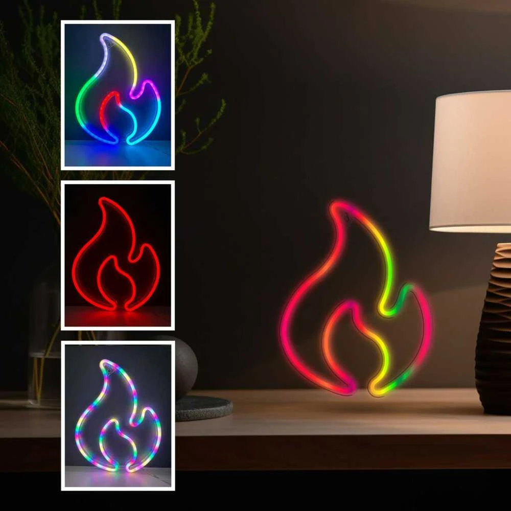 Manta SNL58RGB stiliaus neoninė lemputė FLAME