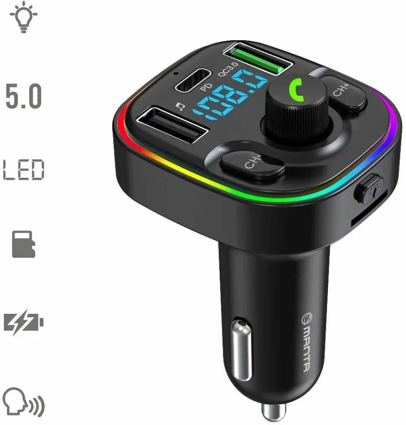 Automobilinis Bluetooth adapteris Manta Stream Lite