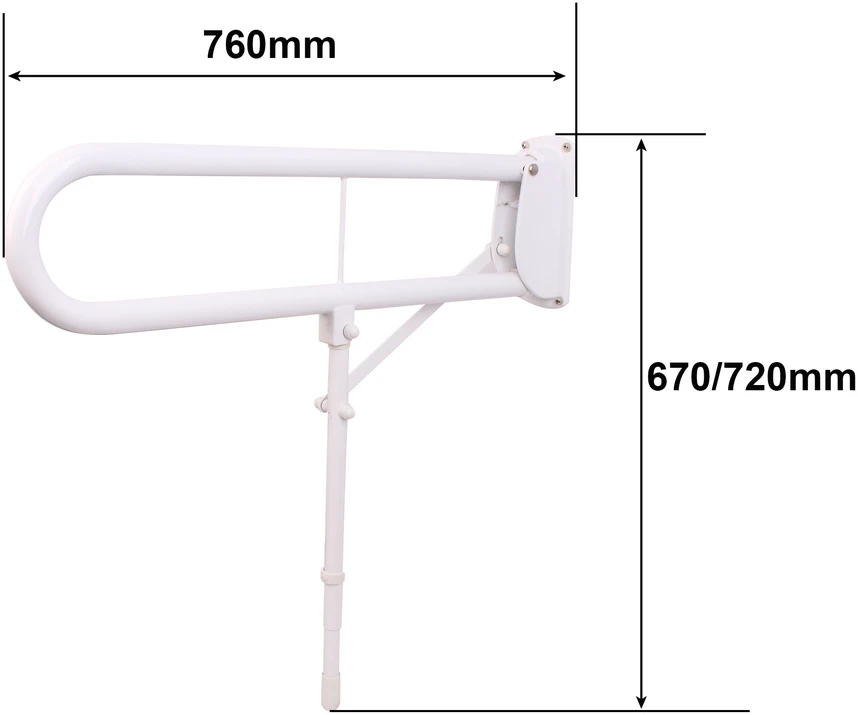 Thema Lux GRAB BAR HD-05, FOLDING, 76 CM, Baltas