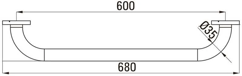 Thema Lux Sourcing Tiekimo kietas laikiklis PG-02 60 CM