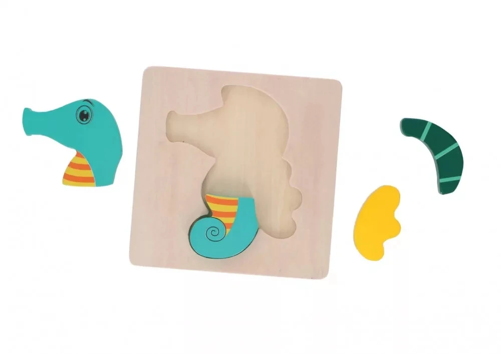 Marionette Wooden Toys Medinė dėlionė Gyvūnai, 5 vnt.