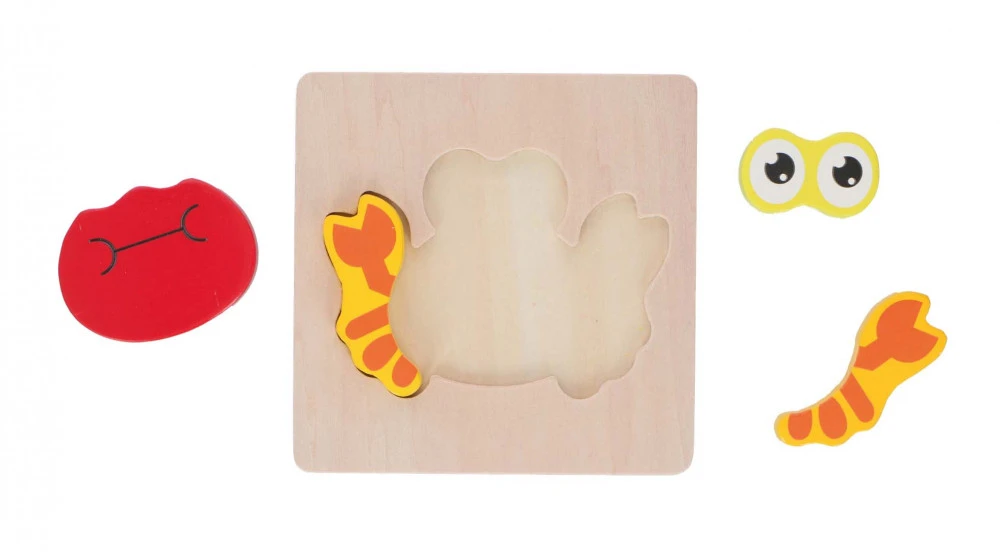 Marionette Wooden Toys Medinė dėlionė Gyvūnai, 5 vnt.