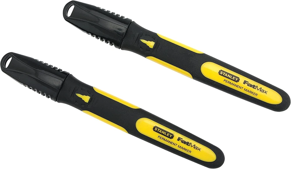 Žymeklis Stanley 0-47-312, 12 cm, juoda sp., 2 vnt.