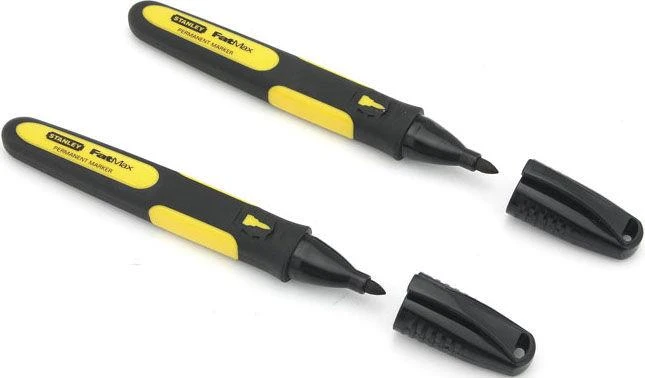 Marķieris Stanley 0-47-312, 12 cm, melna krās., 2 gab.