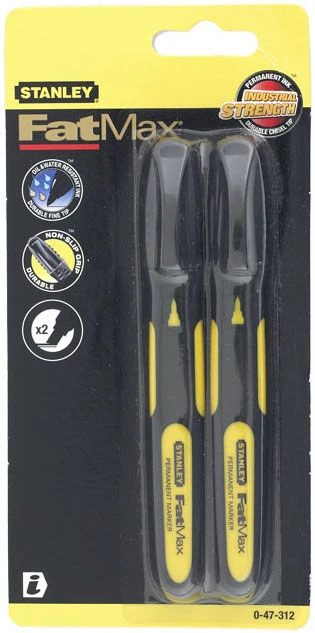 Žymeklis Stanley 0-47-312, 12 cm, juoda sp., 2 vnt.