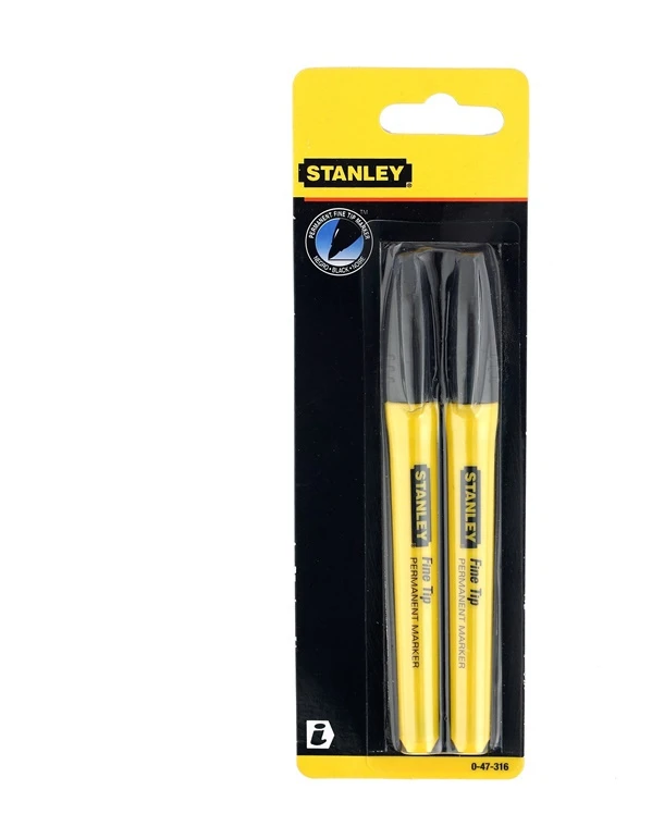 Žymeklis Stanley 0-47-316, 12 cm, juoda sp., 2 vnt.