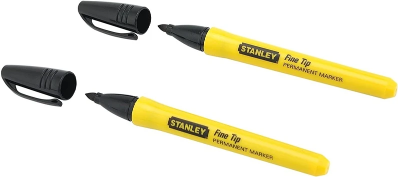 Marķieris Stanley 0-47-316, 12 cm, melna krās., 2 gab.