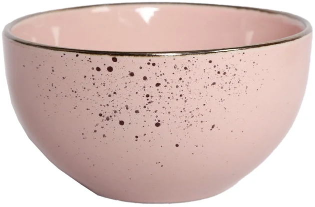 Domoletti 13.8CM 636ML BOWL WITH SPECKLE Rožinis