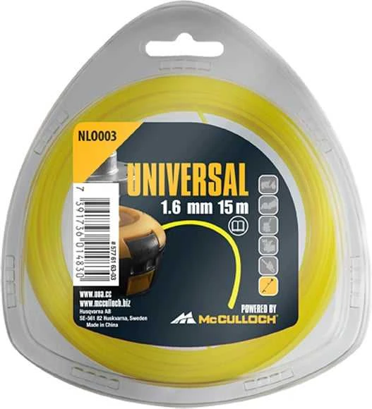 McCulloch Trimerio valas 1.6mm x 15m apvalus
