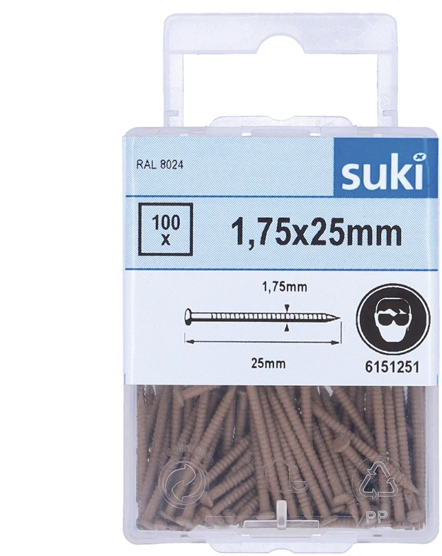 SUKI Dailylenčių vinys, 1.75 x 25 mm, 100 vnt.