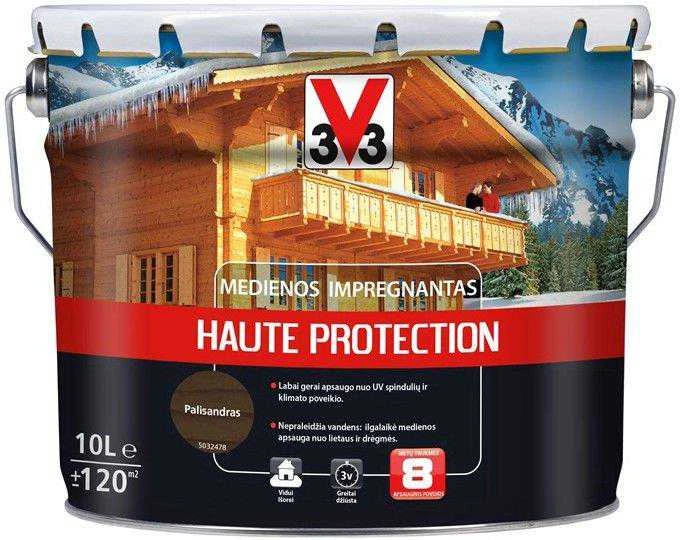 Medienos impregnavimo priemonė V33 Haute Protection, tamsiai ruda/raudonmedžio, 10 l