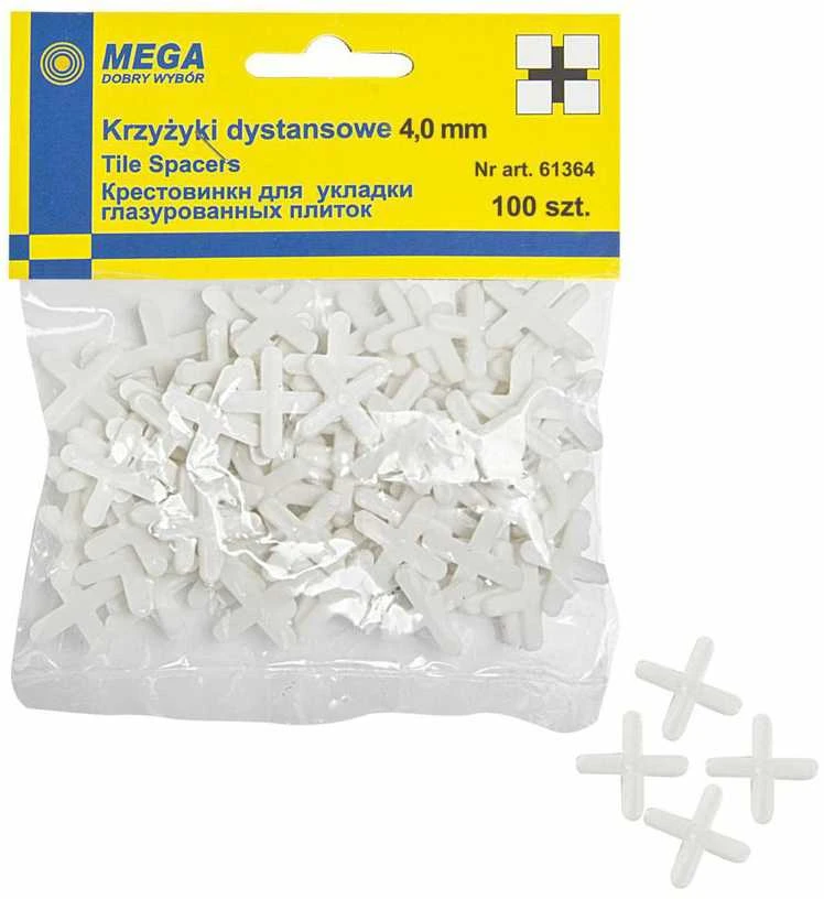 Krzyżyki Kryžiai plytelėms 4mm 100gb