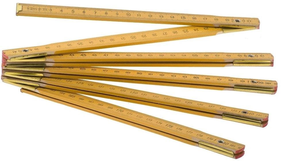 Miara Sulankstomas 2 m medinis matuoklis 10 dalių statybinis matuoklis