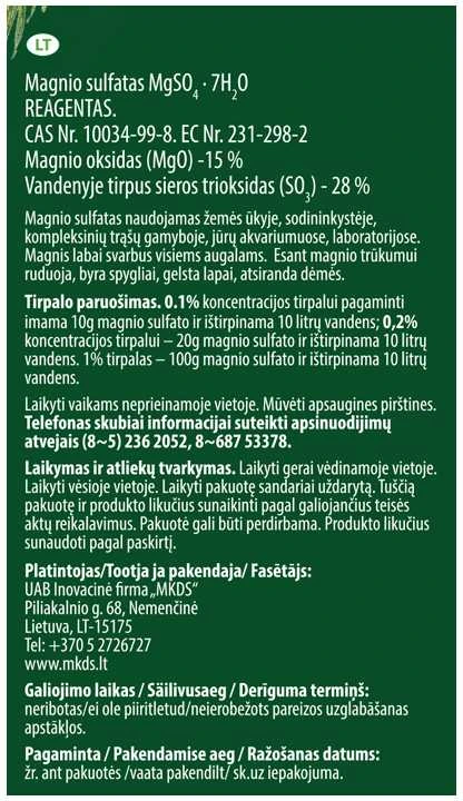 Mkds Magnio sulfatas, 150 g