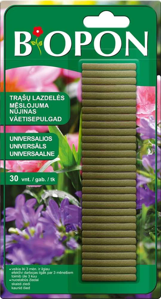 Universalios trąšų lazdelės BIOPON, 30 vnt.