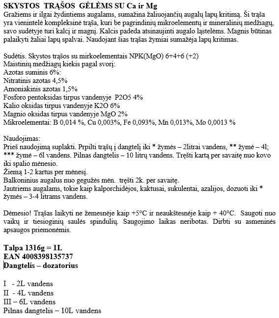 Universalios trąšos gėlėms Compo, 1 l