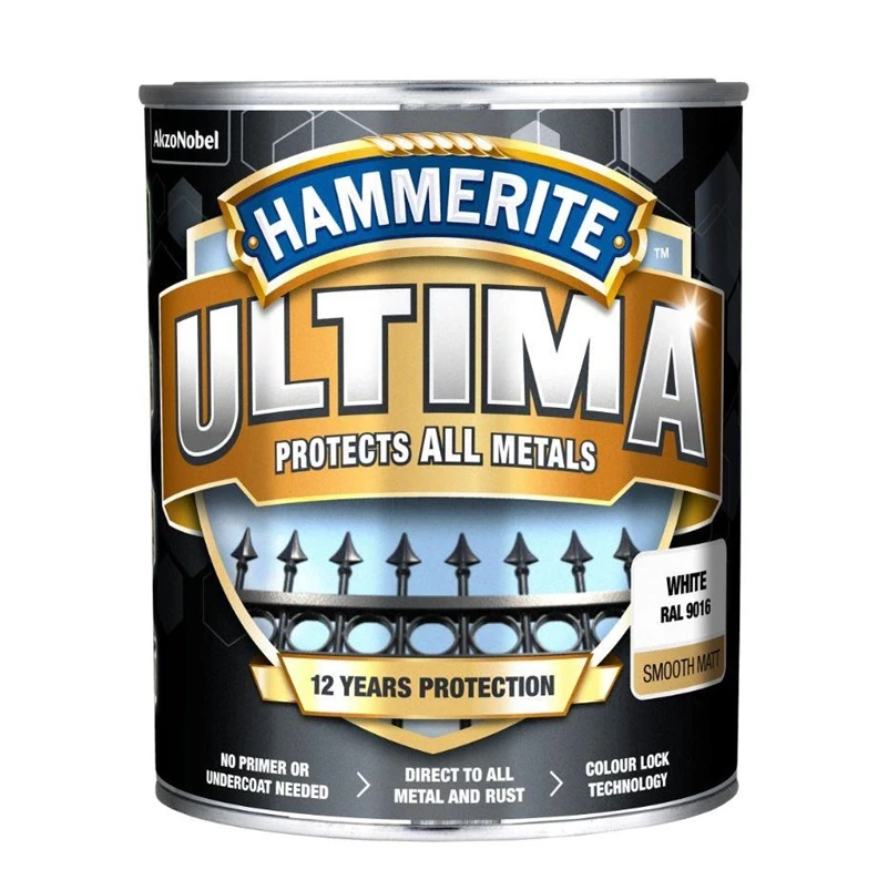 Hammerite PAINT ULTIMA Matinis Baltas 2.2L