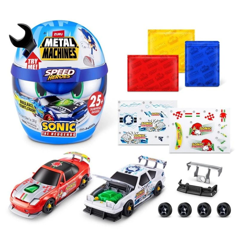 Metalmash METAL MACHINES surenkamas automodelis Sonic The Hedgehog, asort., 67128
