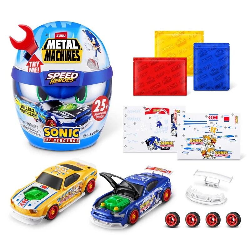 Metalmash METAL MACHINES surenkamas automodelis Sonic The Hedgehog, asort., 67128
