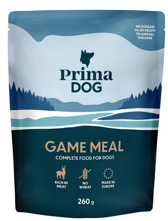 Šlapias šunų maistas Primadog. žvėriena. 0.26 kg