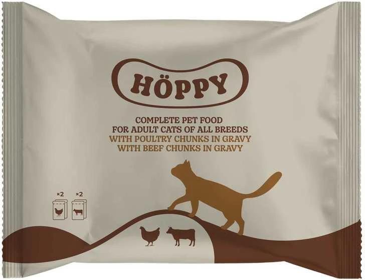 Šlapias kačių maistas HOPPY, 0.4kg, 4 vnt.