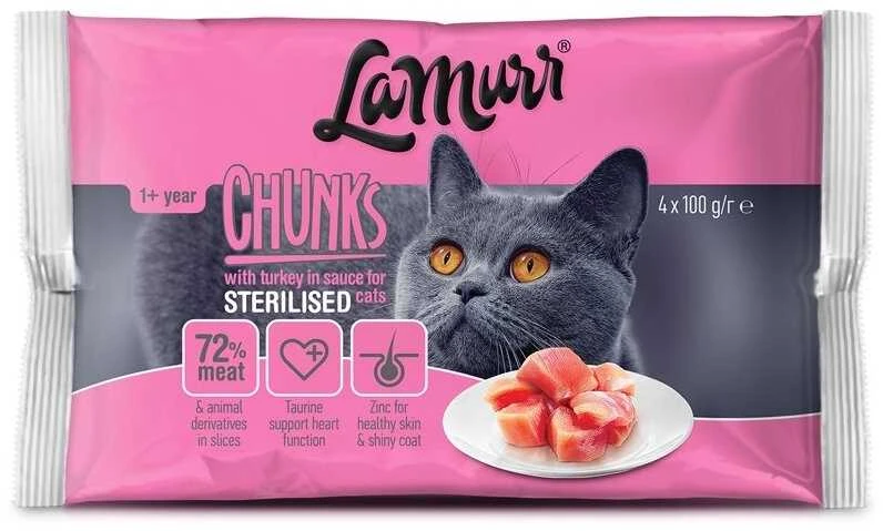 La_Murr Šlapias kačių maistas La Murr Chunks 0.4kg, 4 vnt.