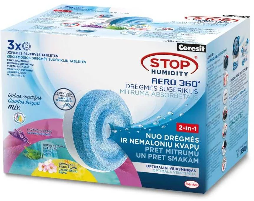 Sausintuvas Drėgmės rinktuvo tabletės Ceresit, 1350 g