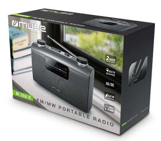 Muse | Portable radio | M-058R | AUX in | Juodas