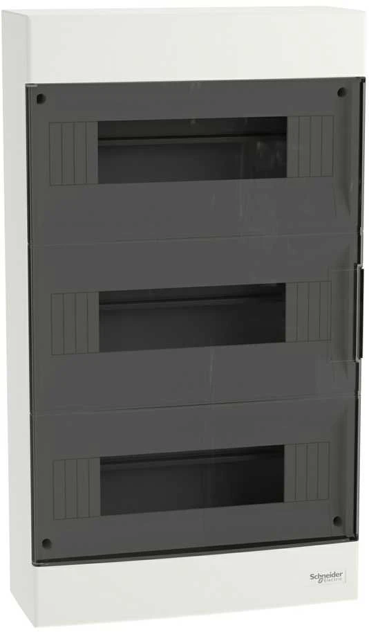 Schneider Electric Schneider EZ9EUC312 Modulinis skirstomasis skydas 3x12 ant paviršiaus montuojamas IP40 Easy9 EZ9EU-3-12-NT-T skaidrios durys EZ9EUC312