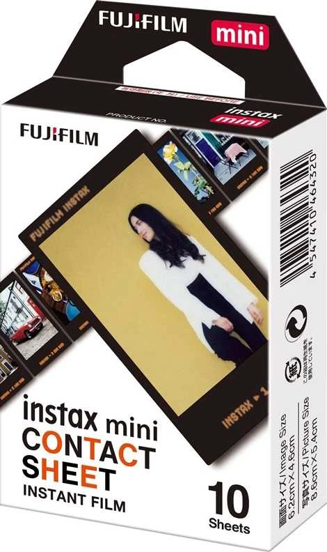 Fujifilm | Momentinis filmas | Instax Mini kontaktinis lapas | 54 cm x 86 mm | Vaizdo matmenys: 62 × 46 mm | Kiekis 10