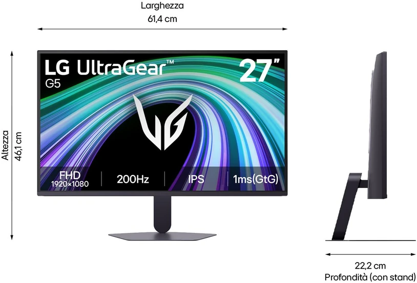 Monitorius LG UltraGear 27G523B-B - 200Hz | Full HD | IPS | 27" | HDR10
