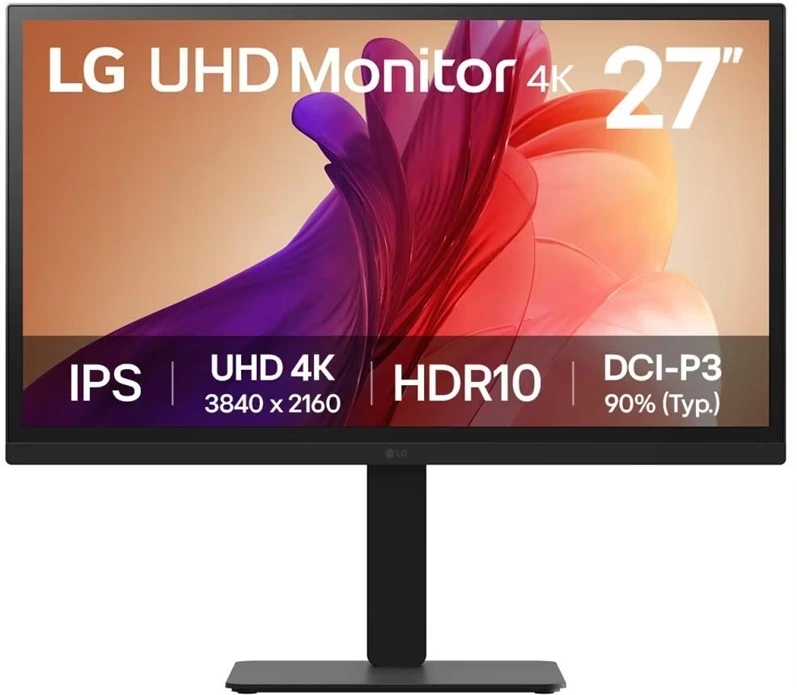Monitorius LG | 27BA45U-B | 27 " | IPS | UHD | 16:9 | 60 Hz | 5 ms | 3840 x 2160 pikselių | 300 cd/m² | HDMI jungtys quantity 2 | Juodas