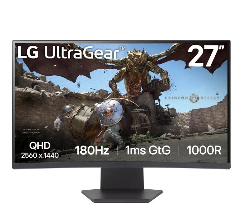 Monitorius LG UltraGear 27GS60QC-B.AEUQ LED 180 Hz. QHD. 27"