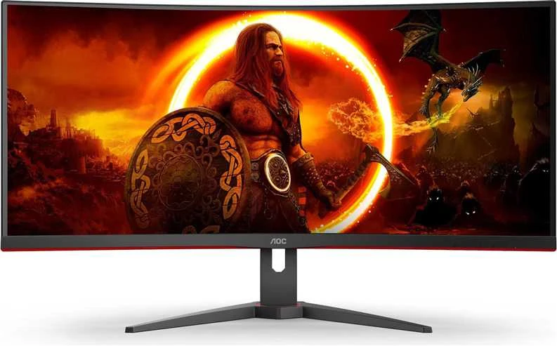 Žaidimų monitorius AOC CU34G2XP/BK, 34", WQHD Curved /3440 x 1440, VA, 180 Hz, 1 ms/ FreeSync Prem/HDR400