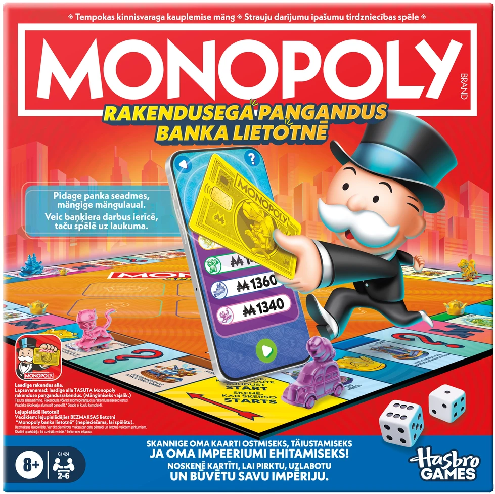 MONOPOLY Žaidimas „Monopolis: mobilioji bankininkystė“, estų/latvių k.