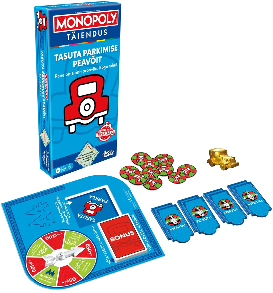 MONOPOLY Board game Free Parking Jackpot expansion ,In Estonian lang.,