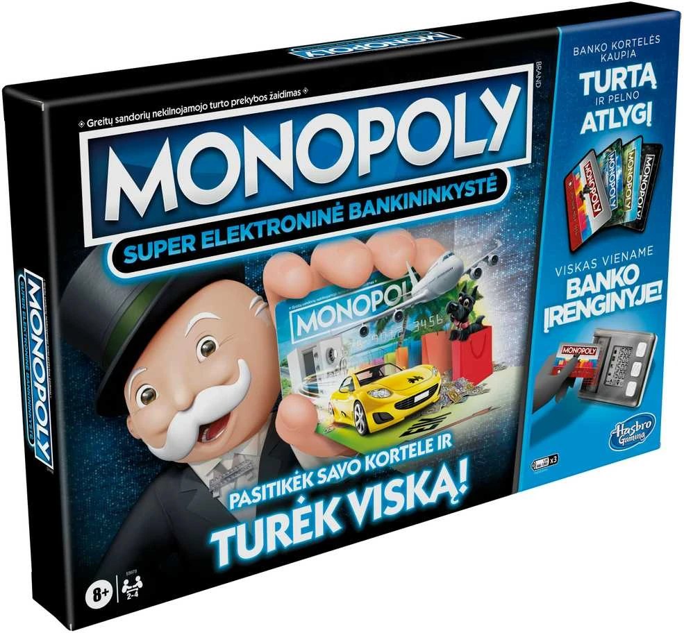 Hasbro Žaidimas „Monopolis: super elektroninė bankininkystė“, LT