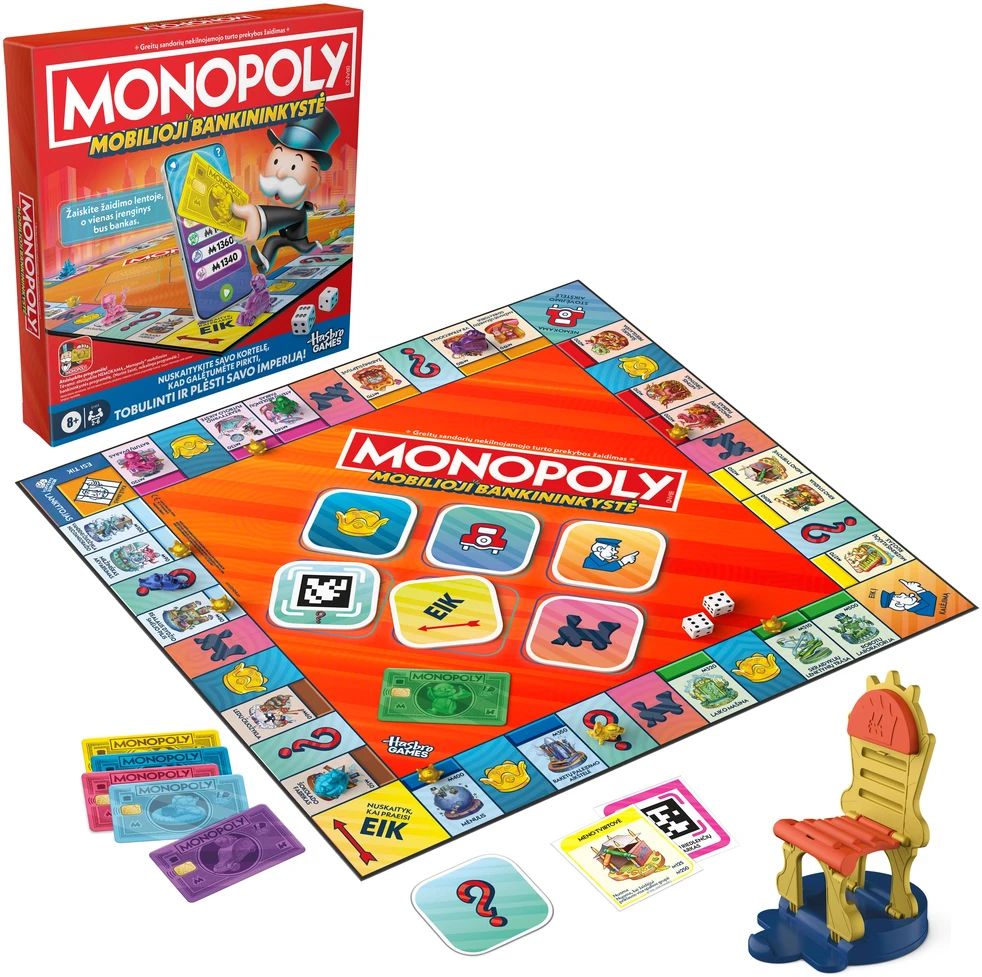 Stalo žaidimas Monopolis: Mobilioji bankininkystė (lietuvių k.)